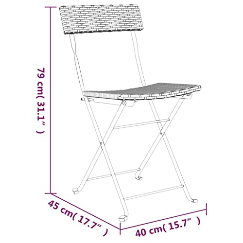 Chaise de bistrot pliable pour petit balcon gain de place et stable - 3