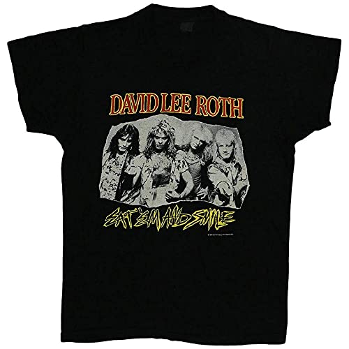 Photo de David Lee Roth T-Shirts à Manches Courtes Vintage Reprint TT-Shirts à Manches Courtes Eat Em and Smile Concert Us SZ(Small)