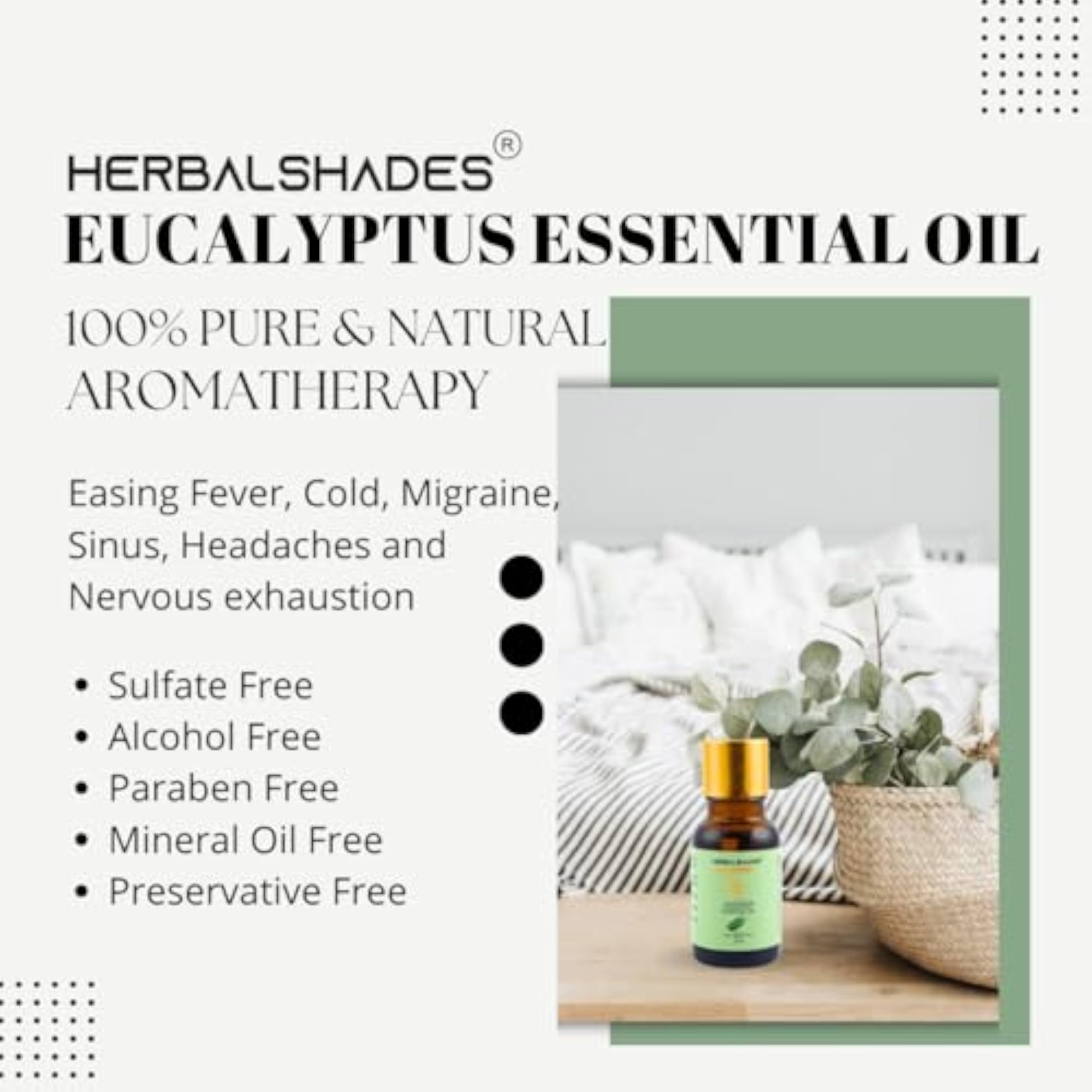 HerbalShades Eucalyptus Essential Oil - Pure Tranquillity
