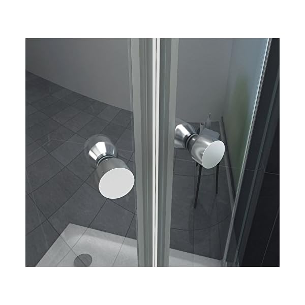 Viertelkreis Duschkabine Dusche Rom 90 x 90 x 180cm / 8 mm/ohne Duschtasse – Bild 4