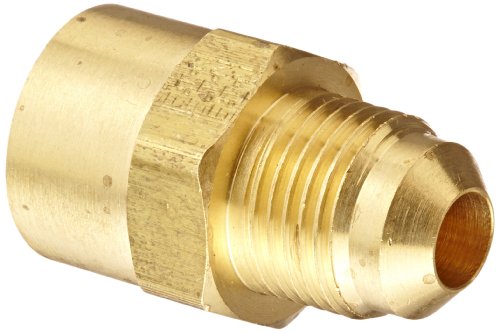 Eaton Weatherhead 46X6X6 Brass CA360 SAE 45 Degree Flare, Adapter, 3/8" NPT Female x 3/8" SAE Male