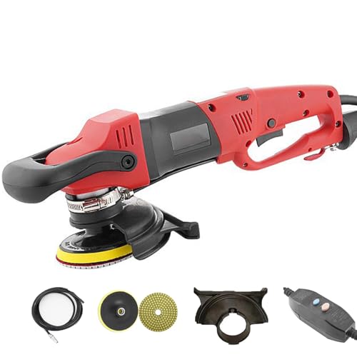 Pulidor de piedra de aire húmedo, molinillo de mano inyectado por agua de 1200 W para pulido de suelos de mármol y granito, ajuste de 6 velocidades, herramienta de molienda doméstica