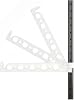 Stainless steel, clothes dryer, no holes, single axle, extendable, futon, storage, indoor, outdoor, veranda, bedroom, home use off-white, 3 folding