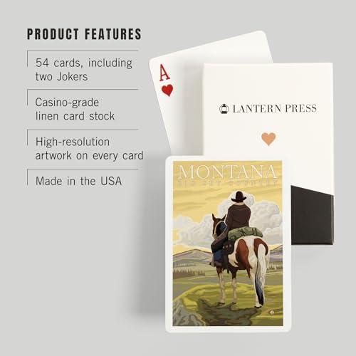 Lantern Press Montana Naipes Póker 52 Cartas Adultos miniatura 3