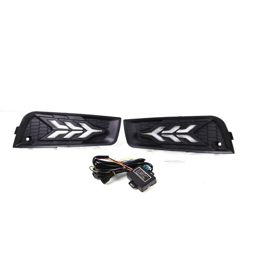 LED luce di marcia diurna DRL per Chevrolet Cruze 2010-2013, paraurti anteriore LED 6000K DRL + streamer indicatore di direzione giallo