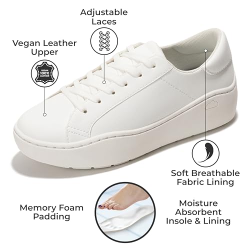 Project Cloud Platform Sneakers for Women – Lightweight Womens Sneakers with Memory Foam Insole – Non Slip Lace-Up Womens Shoes – Perfect Summer Shoes for Women 2025 (Bossy)2