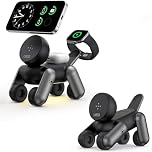 UEQ 3 in 1 Wireless Charging Station for Apple Devices,Fast Charging Magnetic Wireless Charger Stand with Night Light for iPhone 17 Air 16 15 14 13 12 Series,Earbuds 4 3 Pro,Watch-Black