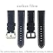 ZHZJQE Carbon Fiber Calfskin Watchband 24mm 26mm Fit for Panerai LUMINOR Submersible PAM01119 01663 Nylon Watch Strap