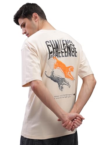 T-shirt surdimensionné ADRO imprimé dos hauts amples streetwear homme