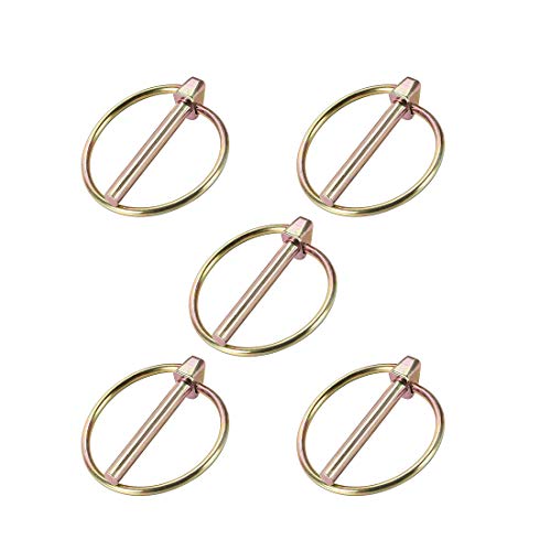 sourcing map Pasador con Anillo, 4,5 mm x 36 mm Kit Surtido de Pasadores de Remolque, Pasador de Seguridad para Barco Kayac Canoa Trailer Tractor Carretilla Caja Caballo, 5 Piezas