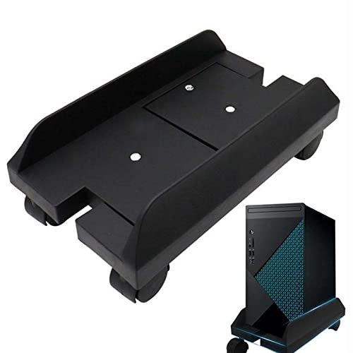 Soporte para CPU, soporte móvil para torre de PC con ruedas giratorias, soporte de piso para chasis de PC, carro universal ajustable para CPU miniatura 1