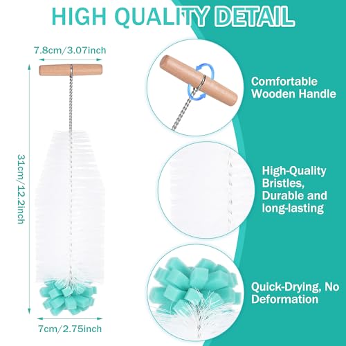 MICHIHOMIE 2 Stück Flaschenbürste Kompatibel mit Sodastream Glasflaschen und Kunststoffflaschen, 32cm Reinigungsbürste für Glaskaraffe Sodaflaschen Babyflaschen Trinkflaschen, Reinigt Kraftvoll