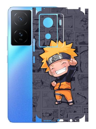 Image of AtOdds - VIVO IQOO Z7 (5G) Mobile Back Skin Sticker - Lamination - Rear Screen Guard Protector Film Wrap (Coverage - Back+Camera+Sides) (Design - Naruto)
