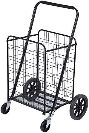 Yameem ูู
ูู
Shopping Cart with Dual Swivel Wheels for Groceries - Compact Folding Portable Cart Saves Space Grocery Shopping Trolley