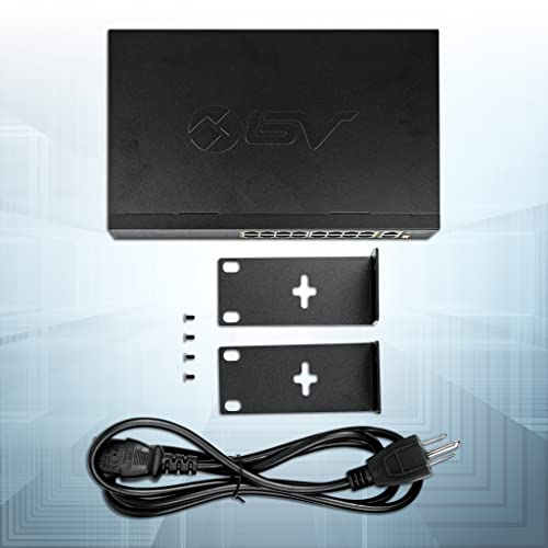 Bv-Tech 18 Ports Long Range Poe+ Switch (16 Poe+ Ports | 2 Gigabit Ethernet Uplink) - 19" Rackmount - 135W - 802.3Af/At -Desktop Design For Easy Set Up #TOP6