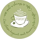 Mank Tassendeckchen aus Tissue 9-lagig | Ø 90mm | 250 Stück | Tasty Coffee (Oliv)