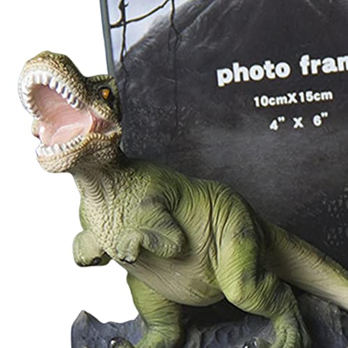 MYCENSE Moldura de foto de dinossauro moderno, estátua, ornamento autônomo, de animais, resina de ar