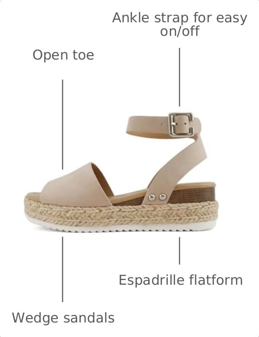 Image of Soda Little Kids /Children /Girls Topic-IIS Espadrille Flatform Wedge Open Toe Sandals