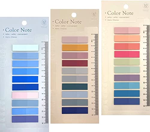 Image of Sticky Tabs Sticky Index Tabs for Annotating Books Page Markers Transparent Sticky Notes Colorful Morandi Sticky Book Tabs (3 Packs | 600 Pcs Notes)