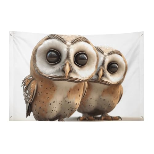 Drapeaux décoratifs intérieur extérieur : drapeau de jardin hibou