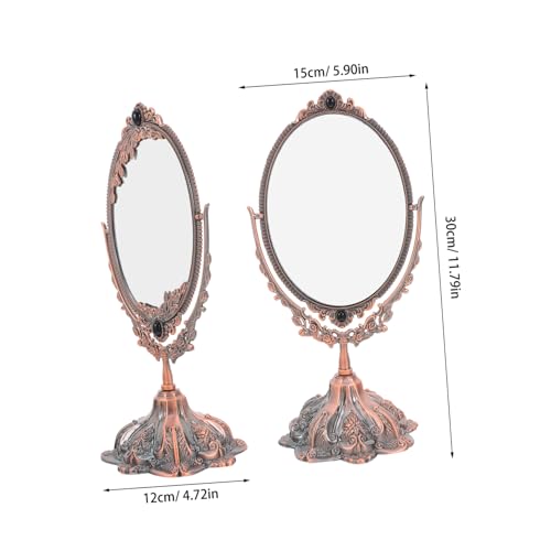 Miroir de table double face pivotant à 360° pour maquillage précis - 3
