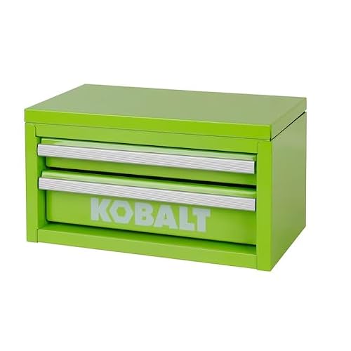 Mini 2-Drawer Steel Tool Box Green