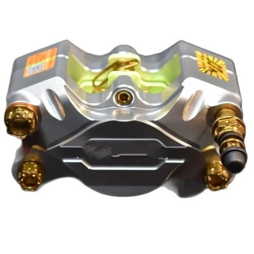 Pinzas de pistones de freno Compatible con pinzas de freno M19-1, pistones de aleación de aluminio, tornillos dorados. Adecuado para pantorrillas de tamaño 9.(Silver)