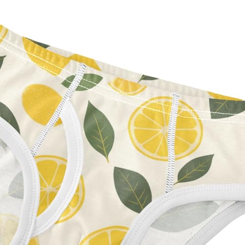 KLL Lemon Pattern Boys Toddler Cotton Boxer Briefs Breathable Children Undies4