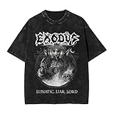 Exo-dus Band Man's T-Shirts Vintage Oversized Basic Short Sleeve Comfortable Daily Shirts Summer Beach Tops Outdoor Tee for Sports Medium