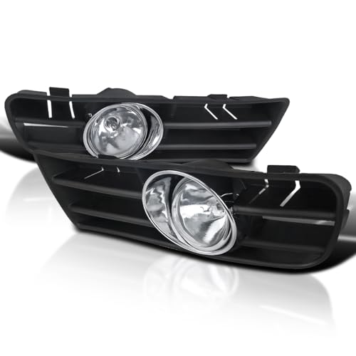SPEC-D TUNING Clear Bumper Driving Fog Lights + Bulbs + Switch Compatible with 1999-2004 VW Golf GTI MK4 L+R Pair Assembly