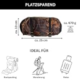 AMAZONAS Ultra-Light Traveller Tarp Forest 650 g, wymiary opakowania 25 x 10 cm, jedwab spadochronowy, ochrona przed warunkami atmosferycznymi, wygląd lasu liściastego