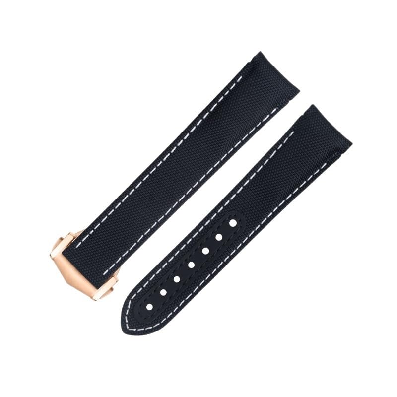 Bracelet montre nylon 20mm incurvé look sport chic pour De Ville et AT150