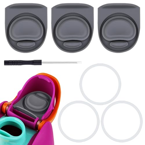 GIcGIeo 3 Kit Replacement Silicone Stopper Seal and O Ring Gasket Compatible with Owala FreeSip 24oz Water Bottle Lid Insert Cap Rubber Parts for Owala 16/19/32/40oz Spout Mouthpiece Accessories G3G1