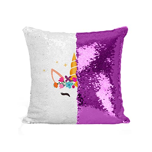 Cojín reversible con lentejuelas | Perfecto para decoración del hogar | Almohada para sofá y...