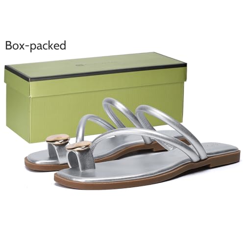 Stratuxx Kaze Women's Toe Ring Flat Sandals Open Toe Loop Dressy Thong - image 9