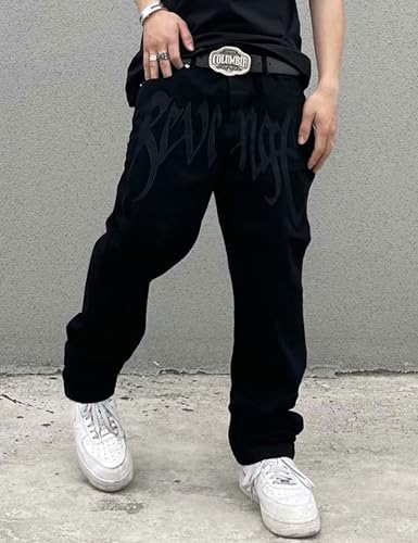 Jeans Y2k Men Hip Hop Baggy Denim Pants Vintage Skater Jeans Grunge Clothes Loose Fit Graphic Jeans3
