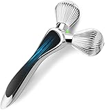 美顔ローラー 美容ローラー 美顔器 顔 ボディ 小顔ローラー 防水 Ｙ字型 天然磁石付き 全身用 マイクロカレント 充電不要 母の日 誕生日プレゼント 3D 男女兼用 ギフト (シルバー)