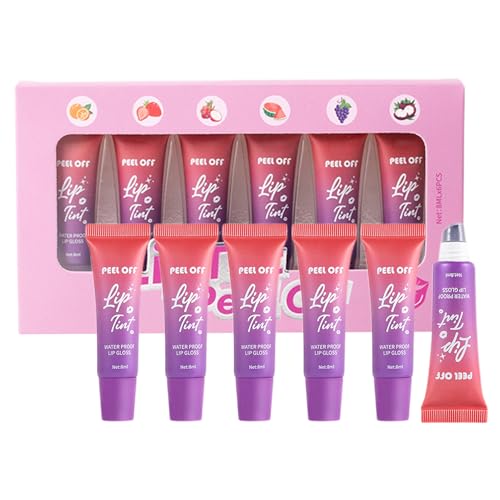 Brillo Labial Despegable - Belleza De Alta Pigmentación,Barra De Labios Despegable Para Maquillaje De Mujeres,Para Novia Amigas Citas Reuniones Escuela Viaje Fin De Semana Excursión