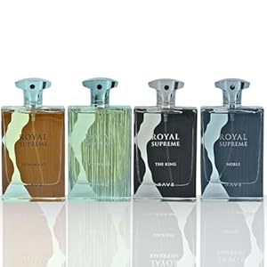 Rave Royal Supreme Dominant, Conquer, The King, Noble – EDP Sprays 100ML (3.4 OZ) Long Lasting Fragrances for Men. (SUPREME BUNDLE)