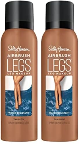 Sally Hansen Airbrush Legs, Spray-On Makeup, Tan Glow | 4.4 Oz | Pack of 2