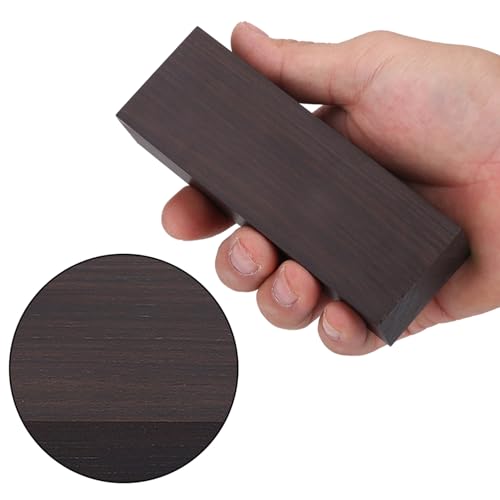 Watris Veiyi Ebenholz Holzblock, Schnitzholz Rohlinge, Holzblock Massiv, Handwerkliche Rohstoffe, für Musikinstrumente Werkzeuge, 12x4x2,5cm