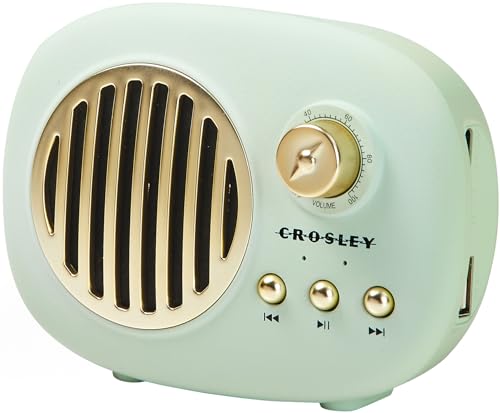 Crosley CR3044A-MN Piper Portable Bluetooth Speaker, Mint