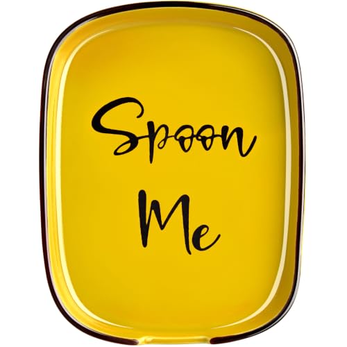 Image of Yellow Spoon Rest for Stove Top, Ceramic Large Spoon Holder, Spoon Rest for Kitchen Counter, Heat-Resistant Cooking Utensil Rest, Yellow Kitchen Decor and Accessories