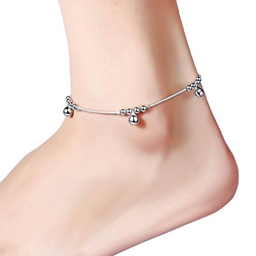 Cavigliera in Argento Sterling per Donna Cavigliere Regolabili Summer Beach Campane Carine Ciondolo Accessori per cavigliera Piede Catena Piede Gioielli