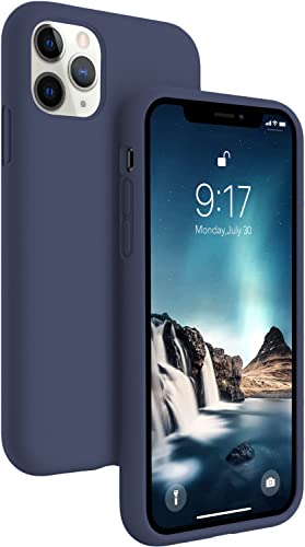 Image of DIZORO Silicone Back Case for iPhone 11 Pro, Soft-Touch Phone Microfiber Silicone Back Cover for iPhone 11 Pro - Navy