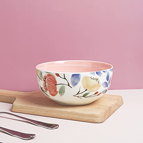 fanquare-24oz-Vintage-Floral-Salad-Bowls-Set-of-4-Pink-Porcelain-Ramen-Bowls-Kitchen-Serving-Bowls-6-Cereal-Bowls fanquare 24oz Vintage Floral Salad Bowls Set of 4 Pink Porcelain Ramen Bowls Kitchen Serving Bowls 6 Cereal Bowls
