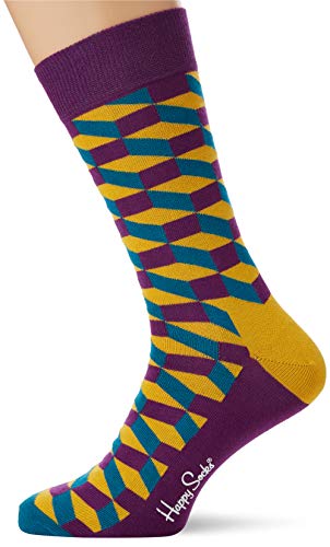 Happy Socks Filled Optic Sock Calze, Uomo