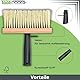 ToolSpace Quast Kleister Deckenbürste 170 mm Kleisterbürste Tiefgrundburste für Teerbürste Ergonomisch Kunststoff Griff Tapezierbürste Vliestapete Tapezierquast Klebstoffe Maurerarbeiten Spritzpinsel
