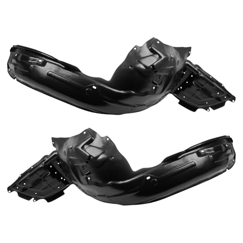 TRQ Front Driver and Passenger Side Inner Fender Liner Set Compatible with 2010-2015 Subaru Outback