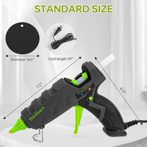 ThinkLearn 60/100W Dual Power Hot Glue Gun Kit with 15 Glue Sticks (7/16"), Heavy Duty Large Glue Gun for Crafts, DIY, Home Repairs - Gray - Image 7